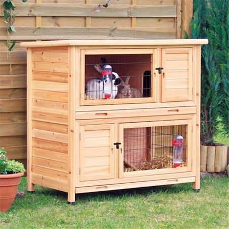 Trixie Pet Products TRIXIE Pet Products 62405 2-Story Rabbit Hutch; Medium 62405